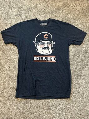 Chive Tees Da Lejund Mike Ditka Chicago Bears Graphic T-Shirt Navy Blue Size L